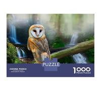 for Adults 1000 Piece Puzzle Barn Owl by Waterfall Puzzles for Adults Brain Teaser Game Perfect Decoration Difficult And Challenge 70x50cm/1000pcs