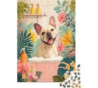 for Adults 1000 Piece Puzzle Bath Time Fun for Dogs Puzzles for Adults Hands-on Game Staycation Kill Time Unique Gifts for Birthday And Christmas 38x26cm/1000pcs