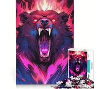 for Adults 1000 Piece Puzzle Bear Grizzly Fury, Hands-on Game, Interesting Stress Reduction, Unique Birthday And Gifts 38x52cm