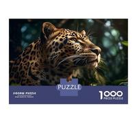 for Adults 1000 Piece Puzzle Big Cat Leopard In Jungle Puzzles for Adults Brain Teaser Game Perfect Decoration Difficult And Challenge 38x26cm/1000pcs