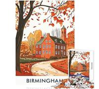 for Adults 1000 Piece Puzzle Birmingham Autumn Landscape Family Game Home Art Decor Toy Wall Decor Unique Gifts for Birthday And Christmas (38x52cm)