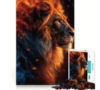 for Adults 1000 Piece Puzzle Black Lion Gold Livery Tight Fit Play,Brain Game Gift,Chill Play Time,Birthday Fun Play (38x26cm)