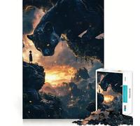 for Adults 1000 Piece Puzzle Black Panther And Child Clean Cut Piece, Smart Brain Activity, Calm Time Fun, Birthday Art Gift (38x26cm)