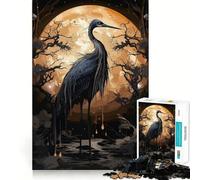 for Adults 1000 Piece Puzzle Black Stork Wild Tight Fit Play, Brain Game Gift, Chill Play Time, Birthday Fun Play (38x26cm)
