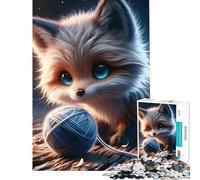 for Adults 1000 Piece Puzzle Blissful Fox Joy Toy Intellectual Game Brain Teaser Game Analysis And Logic Great Gifts And Toys (Size 75x50cm)