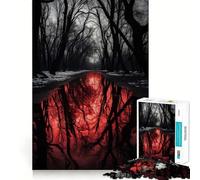 for Adults 1000 Piece Puzzle Blood River Clean Cut Piece, Smart Brain Activity, Calm Time Fun, Birthday Art Gift (38x26cm)