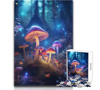 for Adults 1000 Piece Puzzle Blue Mushroom Dreams Fairy Toys Educational Games Home Decoration Gift For Birthdays Size 38x52cm