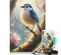 for Adults 1000 Piece Puzzle Blue Robin Tight Fit Play,Brain Game Gift,Chill Play Time,Birthday Fun Play (38x26cm)