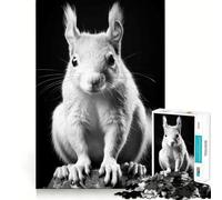 for Adults 1000 Piece Puzzle Bnw Cool Squirrel Tight Fit Play,Brain Game Gift,Chill Play Time,Birthday Fun Play (38x52cm)