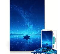 for Adults 1000 Piece Puzzle Boat Beneath The Night Sky Tight Fit Play,Brain Game Gift,Chill Play Time,Birthday Fun Play (50x75cm)