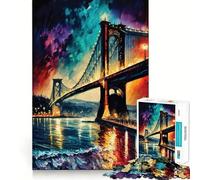 for Adults 1000 Piece Puzzle Bosphorus Bridge Istanbul Exact Cut Art Brain Skill Play Leisure Play Fun Birthday Art Gift (38x52cm)