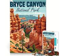 for Adults 1000 Piece Puzzle Bryce Canyon National Park Seamless Cut Game Problem Solve Toy Casual Play Game Xmas Scene Art (38x26cm)