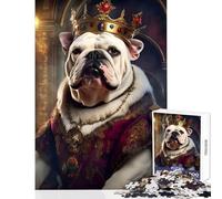 for Adults 1000 Piece Puzzle Bulldog Baroque Educational Toy Birthday Gift for Educational Game Decompressing Intellectual Size 38x26cm