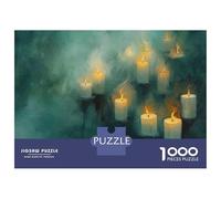 for Adults 1000 Piece Puzzle Candles in The Dark Jigsaw Puzzle Anti-Stress Toys Difficult Hard Unique Gifts for Birthday And Christmas 38x26cm/1000pcs