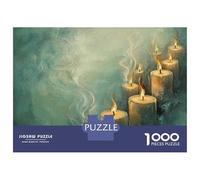 for Adults 1000 Piece Puzzle Candles with Smoke Effect Teenager Puzzles Relax Games Improve Memory Unique Gifts for Birthday And Christmas 70x50cm/1000pcs