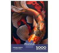 for Adults 1000 Piece Puzzle Carpe Koi Fish Puzzles for Adults Brain Teaser Game Perfect Decoration Difficult And Challenge 52x38cm/1000pcs