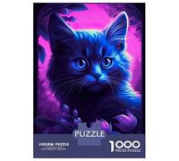 for Adults 1000 Piece Puzzle Cat Kitten Purple Sky Puzzles for Adults Hands-on Game Staycation Kill Time Unique Gifts for Birthday And Christmas 70x50cm/1000pcs