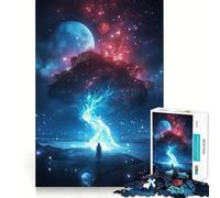 for Adults 1000 Piece Puzzle Celestial Awakening Seamless Cut Game Problem Solve Toy Casual Play Game Xmas Scene Art (38x52cm)