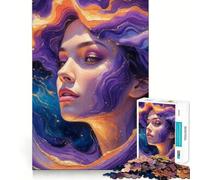 for Adults 1000 Piece Puzzle Celestial Muse Portrait Painting Seamless Cut Game Problem Solve Toy Casual Play Game Xmas Scene Art (50x75cm)