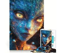 for Adults 1000 Piece Puzzle Celestial Oracle︰ The Cosmic Witness Seamless Cut Game Problem Solve Toy Casual Play Game Xmas Scene Art (50x75cm)