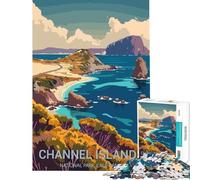 for Adults 1000 Piece Puzzle Channel Islands Impossible Game for Educational Game Challenge Toy Funny Gifts Enhance Memory (Size 38x26cm)