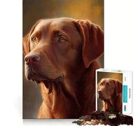 for Adults 1000 Piece Puzzle Chesapeake Bay Retriever Seamless Cut Game Problem Solve Toy Casual Play Game Xmas Scene Art (38x52cm)
