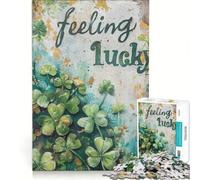 for Adults 1000 Piece Puzzle Clover Charm Feeling Lucky, Educational Games, Difficult And Challenge, for Is Ideal As A Gift 38x26cm