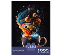 for Adults 1000 Piece Puzzle Coffee Planet 2 Jigsaw for Adults Brain Teaser Game Precision Cutting Parent-child Interaction 52x38cm/1000pcs