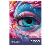 for Adults 1000 Piece Puzzle Colorful Abstract Eye Art Print Jigsaw Puzzle Toy Wall Decor A Work of Art Unique Gifts for Birthday And Christmas 52x38cm/1000pcs