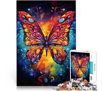 for Adults 1000 Piece Puzzle “Colorful butterfly ” Made of cardboard,Suitable for people aged 14 and above Difficult and challenging Family Fun Gift。size:26x38cm/10.24x14.96inch