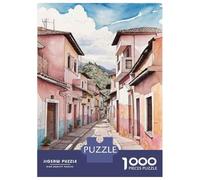 for Adults 1000 Piece Puzzle Colorful Latin American Village Scene Jigsaw Puzzle Toy Wall Decor A Work of Art Unique Gifts for Birthday And Christmas 52x38cm/1000pcs