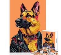 for Adults 1000 Piece Puzzle Cool German Shepherd Jigsaw Puzzles for Teenagers Precision Cutting Train Your Brain And Hands Great Gifts for Gaming (38x26cm)