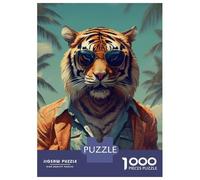 for Adults 1000 Piece Puzzle Cool Tiger Jigsaws for Adults Toy Wall Decor Enhance Memory Unique Gifts for Birthday And Christmas 38x26cm/1000pcs