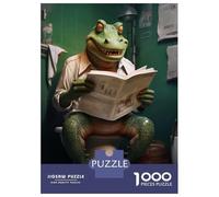 for Adults 1000 Piece Puzzle Croc on Toilet Jigsaws for Adults Toy Wall Decor Enhance Memory Unique Gifts for Birthday And Christmas 52x38cm/1000pcs