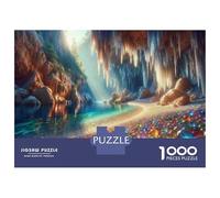 for Adults 1000 Piece Puzzle Crystal Cave Beach Jigsaw Puzzle Toy Wall Decor A Work of Art Unique Gifts for Birthday And Christmas 70x50cm/1000pcs