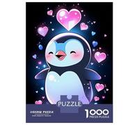 for Adults 1000 Piece Puzzle Cute Penguin Lovers Puzzles for Adults Hands-on Game Staycation Kill Time Unique Gifts for Birthday And Christmas 52x38cm/1000pcs