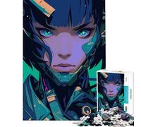 for Adults 1000 Piece Puzzle Cyberpunk Female Character Impossible Game for Educational Game Challenge Toy Funny Gifts Enhance Memory (Size 38x26cm)