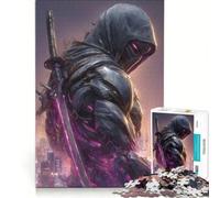 for Adults 1000 Piece Puzzle Cyberpunk Ninja with Glowing Sword, Educational Games, Difficult And Challenge, for Is Ideal As A Gift 38x26cm