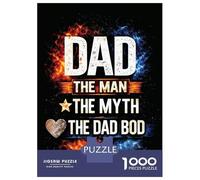 for Adults 1000 Piece Puzzle DAD THE MAN THE MYTH THE DAD BOD Puzzles for Adults Hands-on Game Staycation Kill Time Unique Gifts for Birthday And Christmas 38x26cm/1000pcs