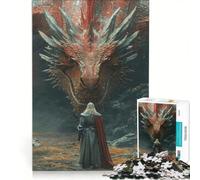for Adults 1000 Piece Puzzle Dangerous Fire Dragon, Educational Games, Difficult And Challenge, for Is Ideal As A Gift 50x75cm