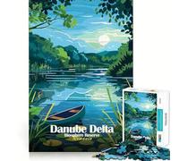 for Adults 1000 Piece Puzzle Danube Delta Biosphere Reserve Romania Sharp Cut Art Smart Challenge Fun Idle Time Game Christmas Wall Decor (50x75cm)