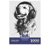 for Adults 1000 Piece Puzzle Deejay Golden Retriever Puzzles for Adults Brain Teaser Game Perfect Decoration Difficult And Challenge 38x26cm/1000pcs