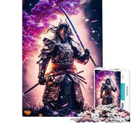 for Adults 1000 Piece Puzzle Defending Japanese Samurai Adult Jigsaw Family Game Birthday Present Unique Gifts for Birthday And Christmas (Size 50x75cm)