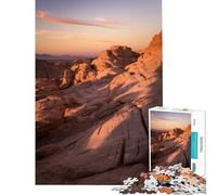 for Adults 1000 Piece Puzzle Desert Rocks at Sunset Jigsaw Puzzle 1000 Educational Toy Tough Challenge Brainteaser Family Games (38x52cm)