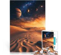 for Adults 1000 Piece Puzzle Desert Under Cosmic Sky Made of cardboard,Suitable for ages 14 and up Play toys It is ideal as a gift for the whole family。size:26x38cm/10.24x14.96inch