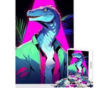 for Adults 1000 Piece Puzzle Dinosaur Retro Clothes Jigsaw for Teenagers Pattern Assembly Parent-child Interaction Birthday And Unique Gifts (50x75cm)