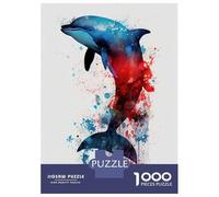 for Adults 1000 Piece Puzzle Dolphin Animal Puzzles for Adults Hands-on Game Staycation Kill Time Unique Gifts for Birthday And Christmas 70x50cm/1000pcs