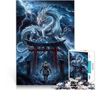 for Adults 1000 Piece Puzzle Dragon fighting fantasy Made of cardboard Suitable for ages 14 and up Stress Relief Interesting Stress Reduction Gifts。size:38x52cm/14.96x20.47inch