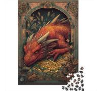for Adults 1000 Piece Puzzle Dragon Treasure Chest Puzzles for Adults Hands-on Game Staycation Kill Time Unique Gifts for Birthday And Christmas 52x38cm/1000pcs