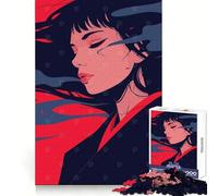 for Adults 1000 Piece Puzzle Dreaming Woman Surreal Anime Minimalist Art Illustration Precise Joint Play Smart Brain Toy Free Time Game Birthday Mind Gift (38x26cm)